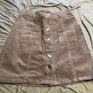 Pink button up skirt